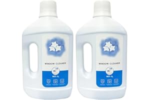 ZROLBENTG Fensterglasreiniger 1L, 2er-Pack, Kompatibel mit ECOVACS Winbot W1 PRO/W2 PRO OMNI/Winbot MINI Fensterputzroboter, Fensterreinigungslösung Window Cleaning Solution
