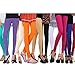 Rooliums Cotton Lycra Leggings Combo (Pack of 10) 4 Way, 140 GSM - Free Size (Colours: T-LPURP-C-O-BE-B-W-P-BL-R) RS.1099.00