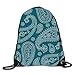 Produktbild gthytjhv Rucksack mit Kordelzug Blue Flora Dots6 Lightweight Unique 16.9x14.2