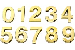 NanTun Numeri civici 3D oro numero 3 autoadesivo 5 pollici adesivi per porte e cassette postali hotel camera appartamento ufficio auto camion