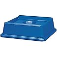 Rubbermaid Commercial Products Untouchable Square Bottle/Can Recycling Lid for 35G & 50G Containers, Blue Recycling (FG279100DBLUE)