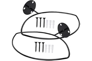 INOOMP 2 Pièces Support Mural De Rugby Support De Ballon d'exercice Étagère De Rangement Murale Panier De Basket Mural Support Mural De Football Support De Basket-Ball Mural Porte-Balle