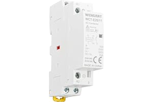 Wengart Contacteur CC domestique WCT-E25,25A, 1NO1NC_DC12V, Solution parfaite sans bruit pour les applications CC, optimisée pour le contrôle intelligent du système