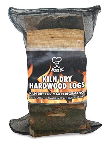 Big K Kiln Troncos de Madera Seca FSC cultivados en Reino Unido, Bolsa de Estufa de Madera Dura y Combustible de Chimenea