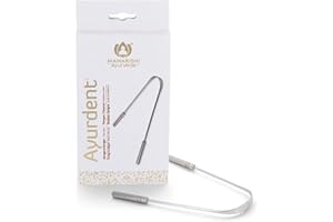 ‎MAHARISHI AYURVEDA Maharishi Ayurveda Zungenschaber für Erwachsene | Edelstahl Zungenreiniger | Mundgeruch Bekämpfen | 100% für Mundhygiene | 1er Pack