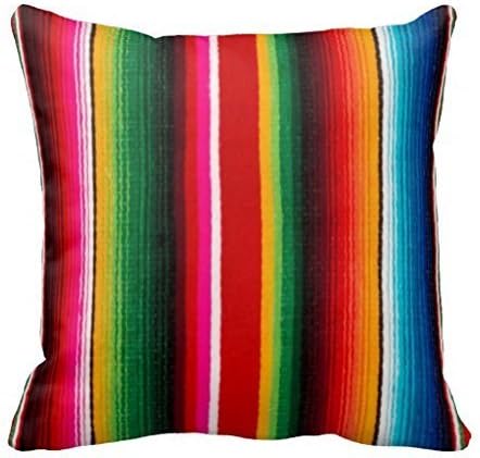 Colorful Mexican Style Throw Pillow Case