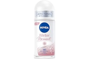 ‎NIVEA NIVEA Winter Moment Deo Roll-On, erfrischendes Antitranspirant mit 48h Anti-Transpirant-Schutz, Deodorant ohne Alkohol mit sanftem Winterduft und Kaolinpuder (50 ml)