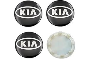 JianJunSuper 4 Stück Nabendeckel Auto für KIA K3 K5 Rio Sportage Sorento Optima Oprius Forte Soul Ceed Cerato,Langlebig Stabil Radnabenkappen Hochwertiges Radnaben Auto Zubehör,Black-1