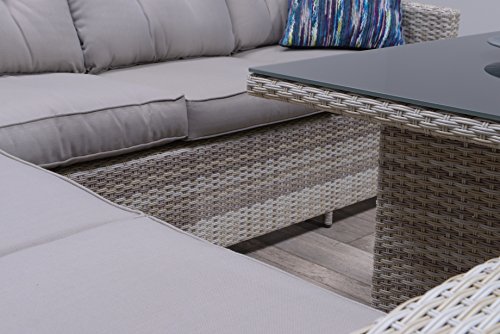 Garden Impressions Lounge, Dinner Esstisch Kombi Set La Paz Passion Willow, 3-teilig - 9