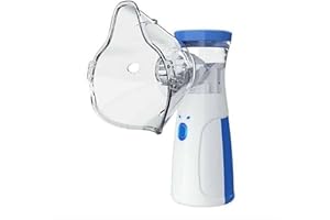 SQUADO Nebulizzatore Portatile Silenzioso, Inalatore con Maschere per Adulti e Bambini, USB Ricaricabile, <30dB