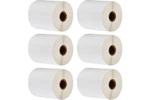 LEYF Étiquette d'expédition 100 mm x 150 mm - Noyau de 1 Pouces - 6 rouleaux de pack d'étiquettes x 370 pièces par rouleau = 2220 étiquettes,autocollantes,compatibles avec les imprimante,compatible Zebra