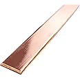 TEN-HIGH Copper Bar Flat Copper Busbar Electrical Copper Buses, 8mm x 80mm x 1000mm,for Large Current Conducting