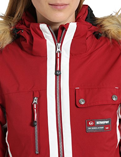 Ultrasport Damen Skijacke Snowflake in Rot o. Schwarz - Alpin Softshelljacke winddicht, wasserdicht & atmungsaktiv - Funktions Outdoorjacke mit Ultraflow 8.000 – Bild 5