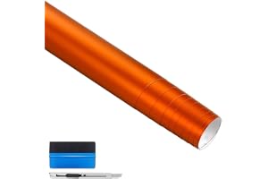 NewL Satinmatt Orange Krommetalliserad Bilfolie 30 cm x 150 cm