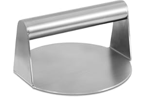 icyant Presse à Hamburger, Presse à Viande Robuste 5.51in Acier Inoxydable Presse Hamburger en Antiadhésive Version Améliorée Ronde Bacon Presse Presse à Viande Presse pour Panini Griller Steak Burger