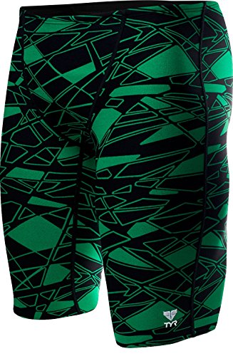 TYR Men's Mantova Jammer Swimsuit Short, Green, 32