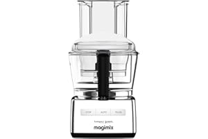 Magimix Robot de Cuisine multifonction 3200 Chrome Brillant Compact Bol 2.6L - Hachoir, Blender - Fabriqué en France