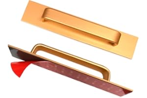 CcHhyyt 2 Pezzi Maniglie Autoadesive, Maniglie per Mobili, Maniglia Scorrevole,Maniglia Finestra, Maniglia Porta, Maniglie per Mobili, Armadio, Cassetto, Porta, Finestra (133 mm, oro rosa)