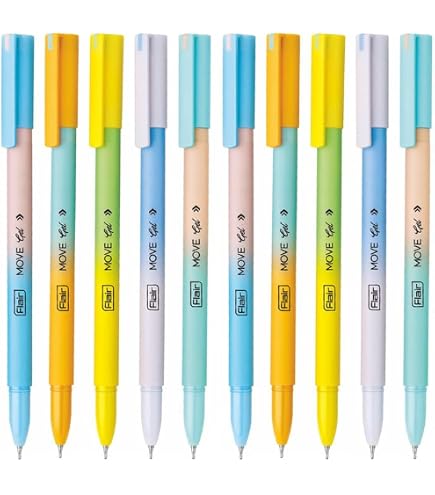 Flair V2 Gelschreiber 0,7 Mm – 10 Stück Blaue Stifte, Wischfeste Tinte, Bequemer Gummigriff