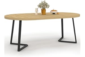IDMarket Selma – Mesa de comedor extensible redonda 4-10 personas madera y negro 110-200 cm