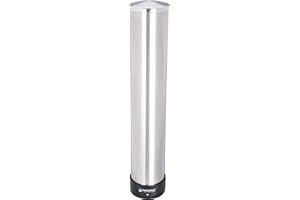 San Jamar c3400p Acero Inoxidable pull-type Dispensador de vasos de bebida, Tubo de 350 – 710 ml Copa, 597 mm, 70 – 98 mm de longitud diámetro del borde (estuche de 6) (6 unidades)