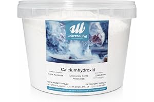 Calciumhydroxid, Kalziumhydroxid in Lebensmittelqualität. Kalkhydrat, CaOH2. PE - Eimer 1500g (1,5KG)_AB
