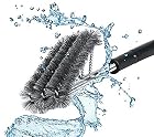 Profi Grillbürste mit extra langem Griff (45cm) – 3 Edelstahl Bürsten – Perfekt für deinen Grill – Bild 1