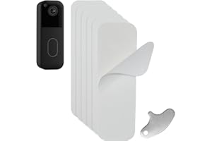TEKCAM No Drill Double Sided Tape Compatible with Blink Video Doorbell(2nd Gen), 6 Pcs Adhesive Doorbell Door Mount and 1 Pcs Doorbell Key Replacement Tool, Mounting Bracket Accessories