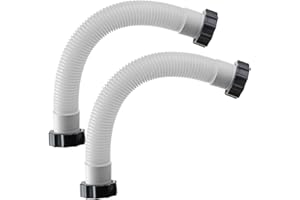 Daaxing Pool-Sandfilterpumpenschlauch, Verbindungsschlauch mit Muttern für Intex Filterpumpe, Sole-System und Sandfilter, Poolzubehör (2 Stück)