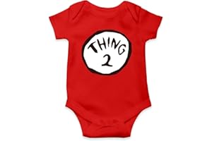 WILLOWGIFTS Thing 1 Thing 2 Babygrow Romper Novelty World Book Day Library Cartoon Human-like Twins One Two Cute Mischief Reckless Cheeky Naughty Box Gifts Presents
