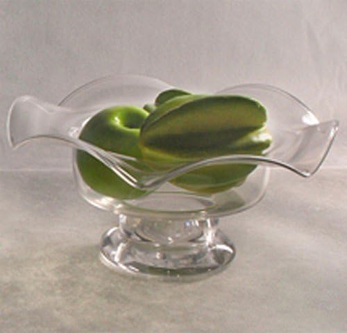 Scalloped Cake Stand Glass 28 cm