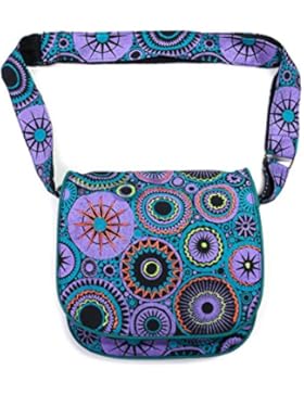 Kunst und Magie Bunte Damen Handtasche Schultertasche mit Stickerei Goa Hippie
