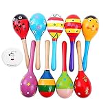 Starcrafter 2 Tlg. Maracas Kinder Handgefertigten Aus Holz Rasseln, Baby Musik Rasseln Shaker - 2
