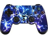 DOTBUY PS4 Controlador Diseñador Piel para Sony PlayStation 4 mando inalámbrico DualShock x 1 (Electric Blue)