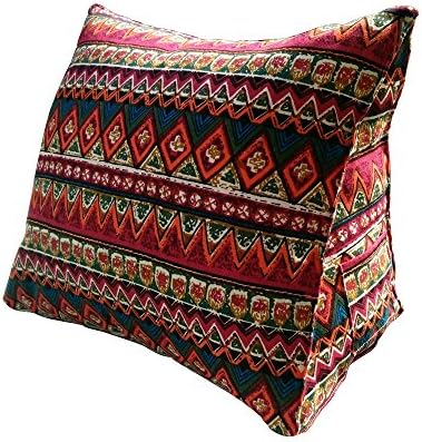 Fine Vintage Cotton And Linen Sofa Bedside Chair Back Cushions / Pillow / Waist Pillow, Removable Washable ( Color : Satin fabric inner core , Size : 60*30*50cm )