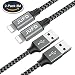 Produktbild Iphone Ladekabel 3M (2-Pack) JUFD Usb auf Lightning Kabel [Apple MFi zertifiziert] Hohe Lebensdauer Nylon geflochtene Schnellladung iPhone Datenkabel für iPhone X / 8/7 / 7Plus 6/6 s / 6 Plus / 5 / 5c / 5 s SE iPad Air 3 / iPad Pro (Silver)