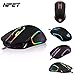 Produktbild NPET Verdrahtet RGB LED Gaming Maus Wired Mouse 500/750default/1000/1500/2000/3500DPI Tasten Optische Mäuse mit USB Für PC Laptop iMac Macbook Microsoft Pro, Office Home Schwarz