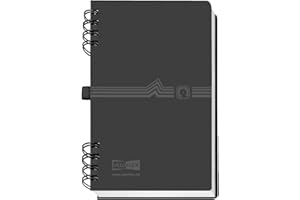 VELOFLEX 5106180 - Carnet d'adresses avec reliure à spirale DIN A6, PP, avec 12 onglets, annuaire téléphonique noir