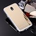 Produktbild Hülle Kompatibel mit Samsung Galaxy J7 2017 / J730 Spiegel Hülle Mirror Silikon Glitzer Cool Bling Kristall Strass Diamant Hülle TPU Soft Flex Hybrid Case Cover Luxus Hülle fürGalaxy J7 2017,Gold