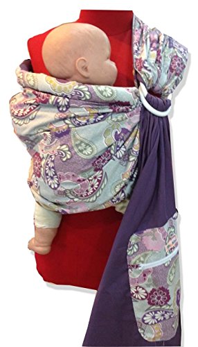 Palm and Pond Ring Sling - Purple Paisley