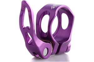 Upanbike alliage d'aluminium Vélo Tige de selle Clamp creux dégagement rapide 31,8 mm 34,9 mm Tube Clip(Violet,31.8mm)