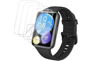 KONEE Folia ochronna do Huawei Watch Fit 2, [4 sztuki] TPU High Definition, odporna na zarysowania, ochrona przed odciskami palców, pełne pokrycie, folia ochronna na wyświetlacz do Huawei Watch Fit 2