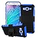Produktbild Nnopbeclik Samsung Galaxy A3 (2015) SM-A300F Hülle, Dual Layer Rugged Armor stoßfest Handy Schutzhülle Silikon Tasche für Samsung Galaxy A3 (2015) SM-A300F - Blau + 1x Display Schutzfolie Folie