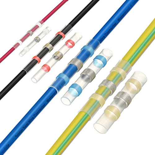 Soloop 100tlg Lötverbinder Sortiment Schrumpfverbinder Stoßverbinder Quetschverbinder Kabelverbinder Set - 3