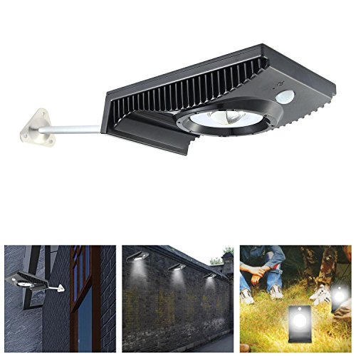 lámpara solar para jardin,Tonskooners,COB LED Lámpara Solar de Pared,con sensor de movimiento,4 modos para Jardín,Camino,Piscinas,Entrada de Garaje,Etc