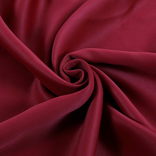 Deconovo Verdunkelungsvorhang Ösen Gardinen Wohnzimmer Vorhang Verdunkelung 245×140 cm Rot 2er set - 6