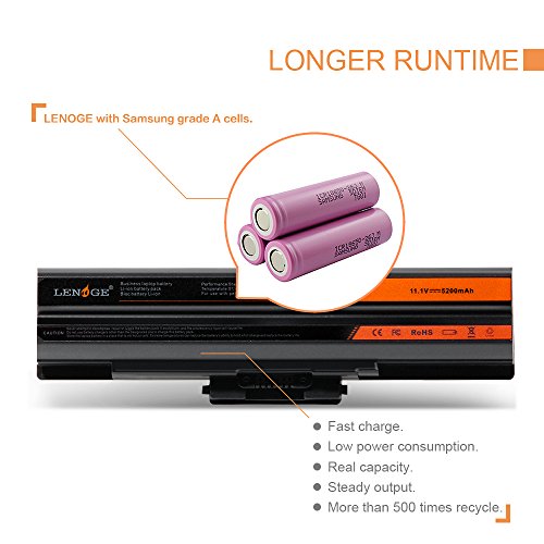 LENOGE Ersatz Hochleistung Akku Li-ion Laptop Batterie Für Sony Vaio Kompatible Teil VGP-BPS13B/S VGP-BPS13S VGP-BPS13B/Q VGP-BPS13A/R VGP-BPS13AB 18 Monate Garantie - 6