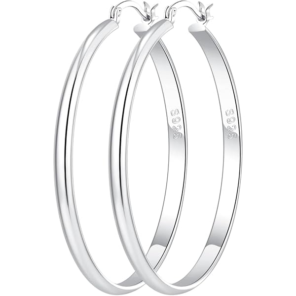 Gouden En Zilveren Oorringen Voor Vrouwen - Hypoallergeen 14K Gold Coated 925 Zilver - 30/40/50/60MM
