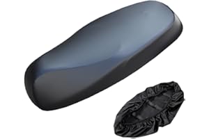 IOURVYA Coprisella per Moto in Pelle Coprisedile Universale Nero Impermeabile per Scooter, per La Maggior Parte Dei Veicoli Elettrici,XL-82-95CM
