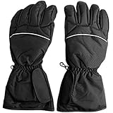 Resistente al agua guantes calefactables con pilas protectores de mano para motocicleta caza calentador de invierno guantes de los deportes